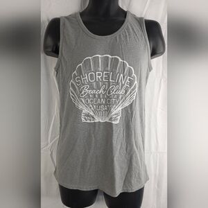 Goodfellow & Co Gray Beach Club Ocean City Graphic Tee Size Small NWOT B-0896